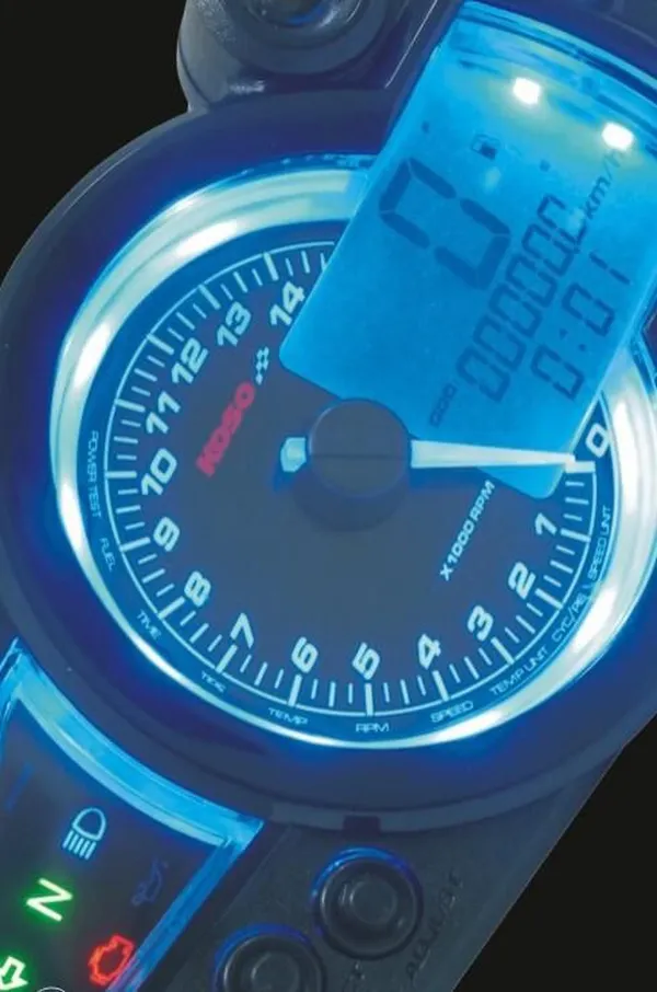 Compteur de vitesse KOSO NORTH AMERICA Rx-1N style GP avec ABE - vue 2