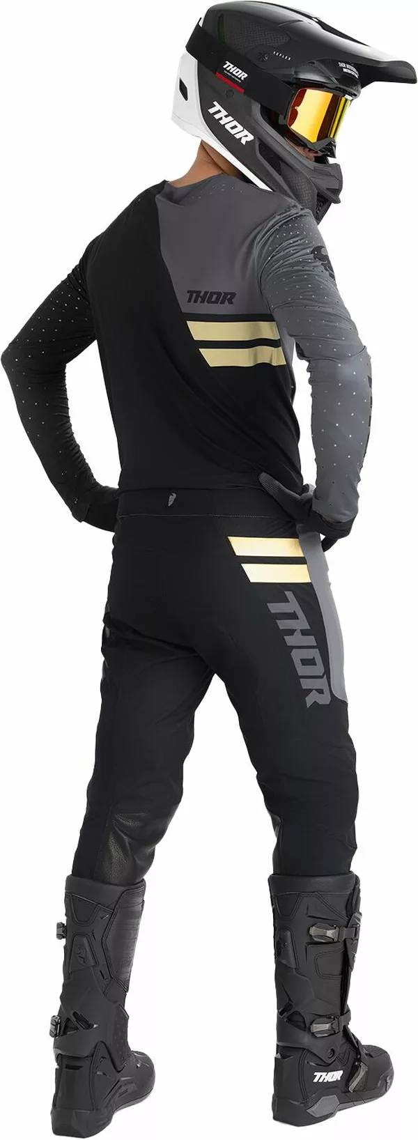 Gants THOR Goggle Activate noir/rouge - vue 2