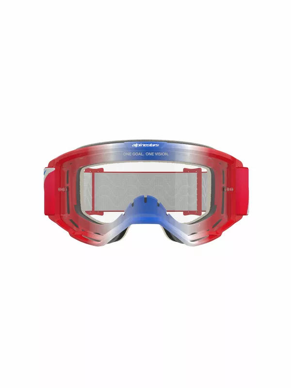 Masque Alpinestars Vision 5 Corp Red/White/Blue - vue 2