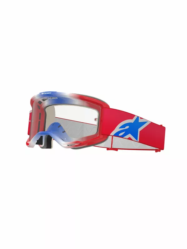 Masque Alpinestars Vision 5 Corp Red/White/Blue - vue 4