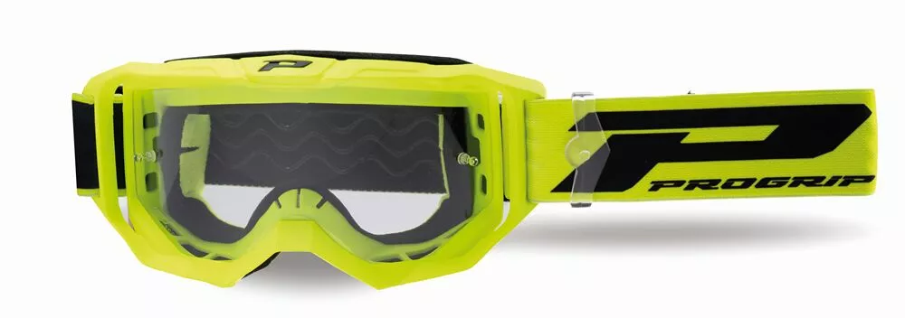 Masque-lunettes cross ProGrip 3300 TR vision Go jaune fluo mat écran transparent anti-rayures anti-UV anti-buée - vue 2