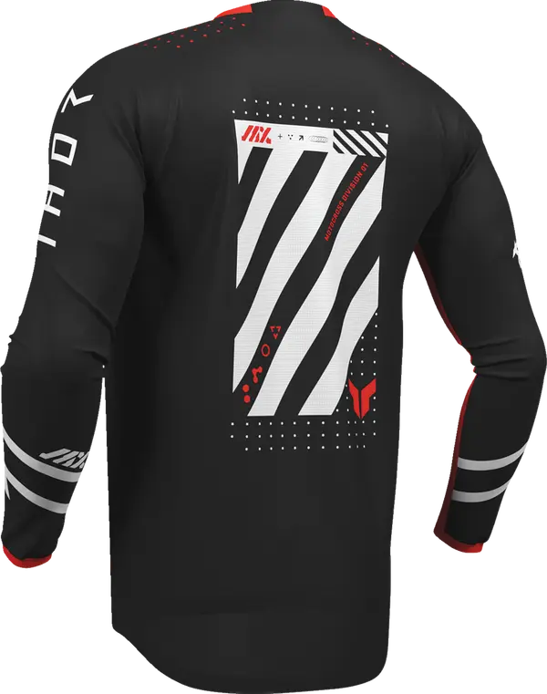 Jersey Thor Launchmode Futura noir/rouge - vue 2
