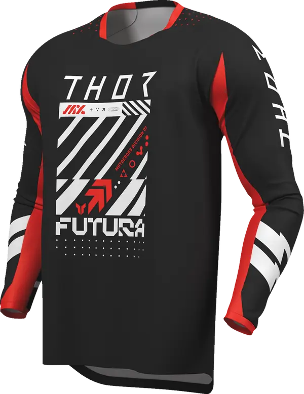 Jersey Thor Launchmode Futura noir/rouge - vue 3