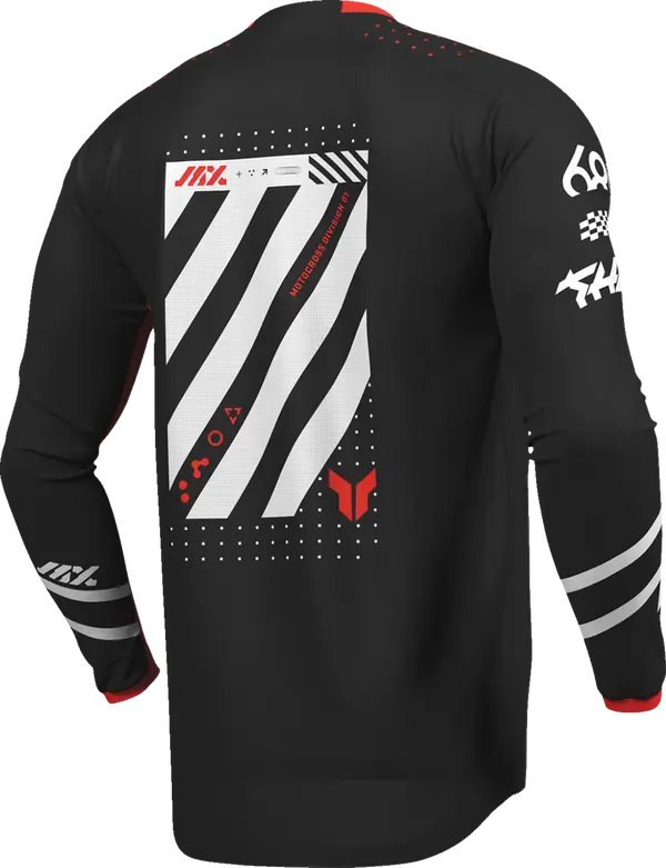 Jersey Thor Launchmode Futura noir/rouge - vue 4