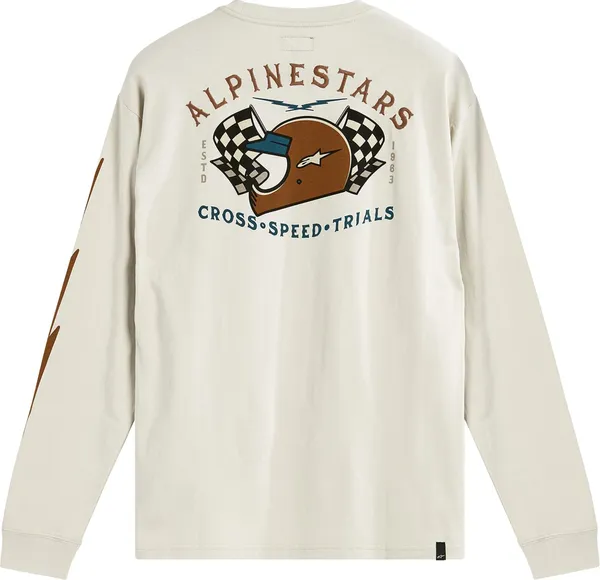 T-shirt manches longues Alpinestars Tee LS full face blanc XL - vue 2