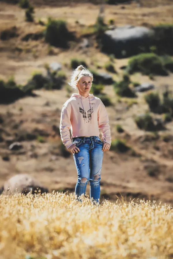 Sweat-shirt à capuche court style pull-over Iconic THOR pour femme - vue 3