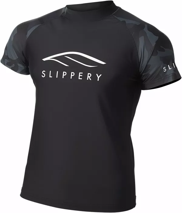 Rashguard manches courtes noir/camouflage XS SLIPPERY