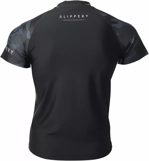 Rashguard manches courtes noir/camouflage XS SLIPPERY - vue 2