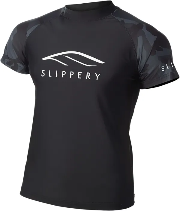 Rashguard manches courtes noir/camouflage XS SLIPPERY - vue 4