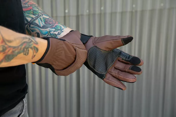 Gants Biltwell Borrego Choc XS - vue 8