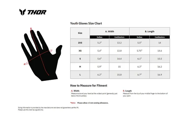 Gants THOR LAUNCHMODE Split enfants - vue 4