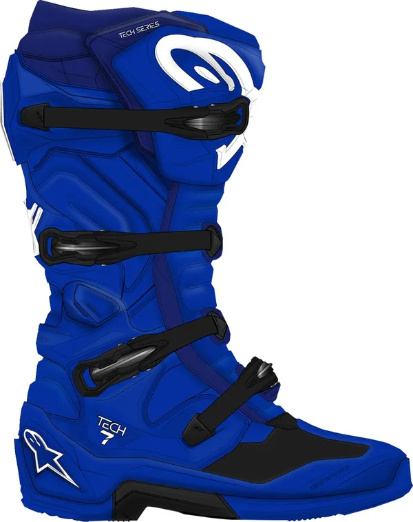 Alpinestars Tech 7 Bleu Taille 8 - Bottes MX - vue 3