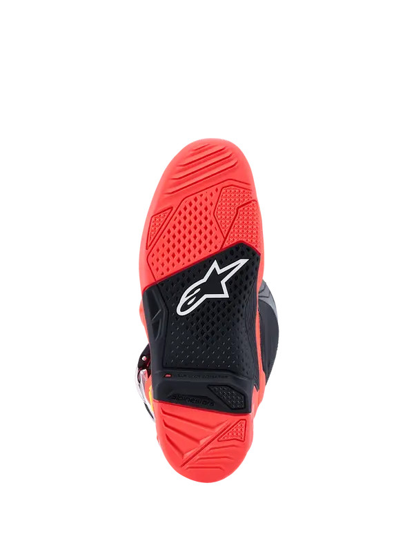 Bottes moto Alpinestars Tech 7 noir rouge fluo rose 5 - vue 5