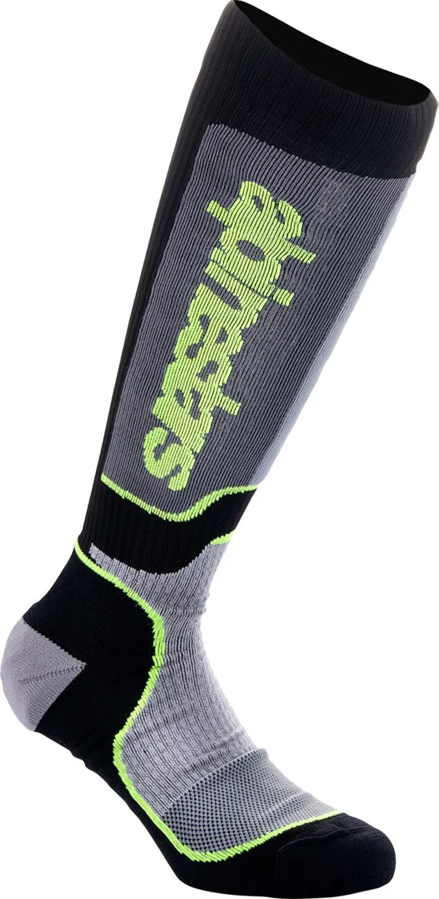 Gants Alpinestars Sock Youth MX+ noir/gris/jaune