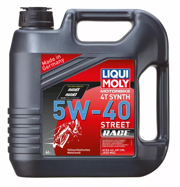Huile moteur 4 temps Liqui Moly Moto Street Race 4T 5W40 100% synthèse 4 L - vue 2