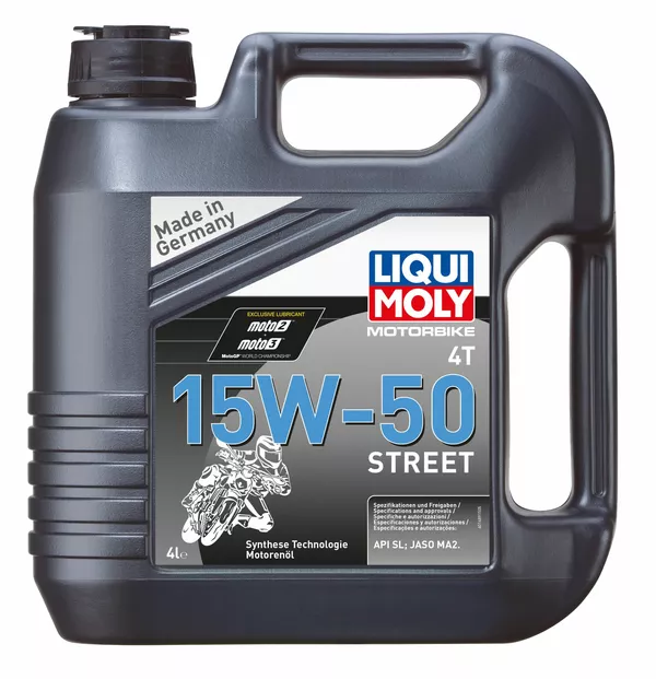 Huile moteur 4 temps Liqui Moly Moto Street 4T 15W50 synthétique 4 L - vue 2