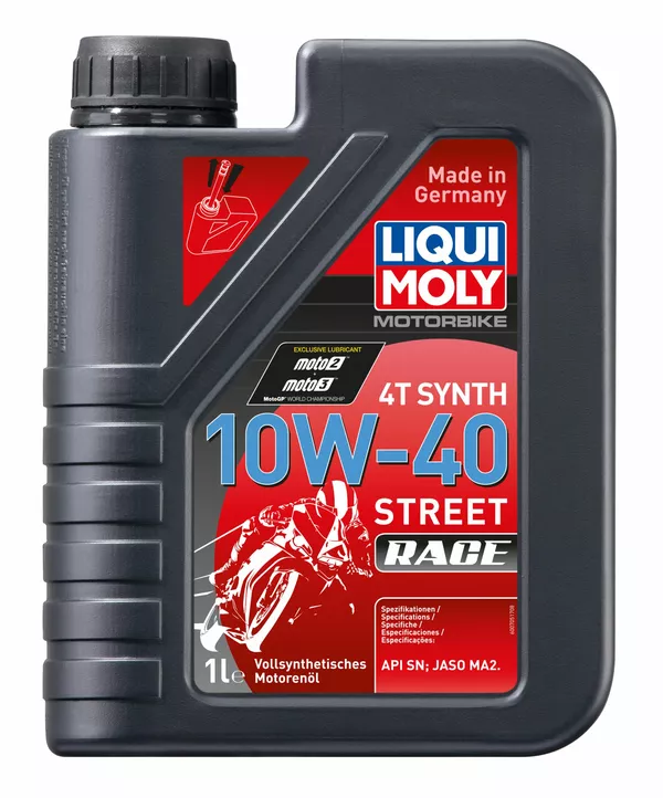 Huile moteur 4 temps Liqui Moly Moto Street Race 4T 10W40 synthèse 1 L - vue 2