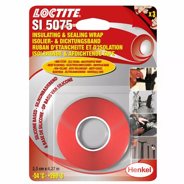 Ruban d'étanchéité et d'isolation Loctite SI 5075 noir (rouleau 25 mm x 4,27 m) - vue 2
