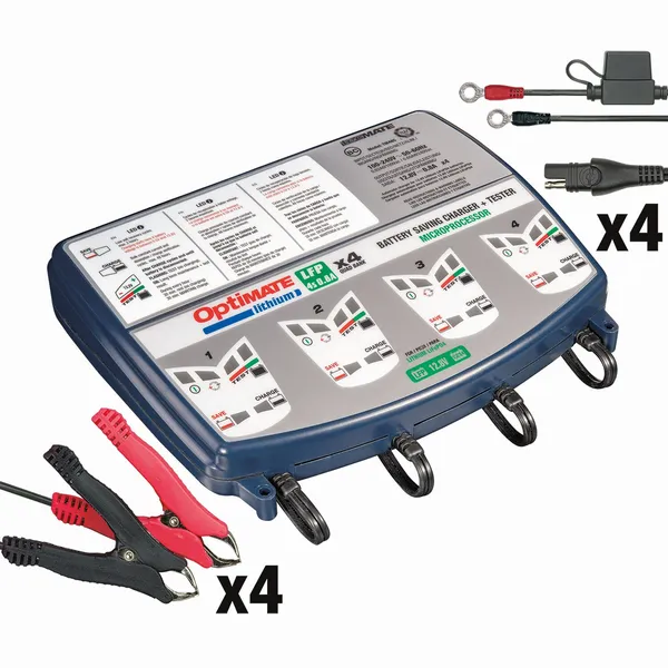 Chargeur Optimate Lithium 0,8A X4 TM-484 Pro TECMATE - vue 4