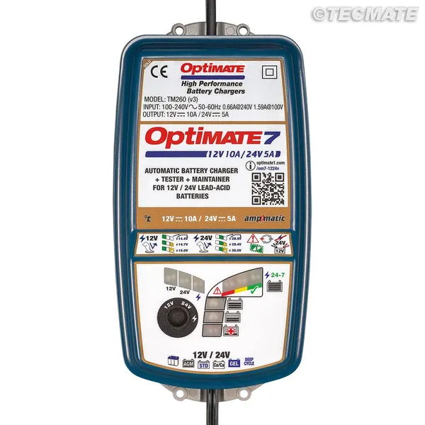 TECMATE OPTIMATE 7 12V-24V Chargeur testeur TM-260 v3 - vue 3
