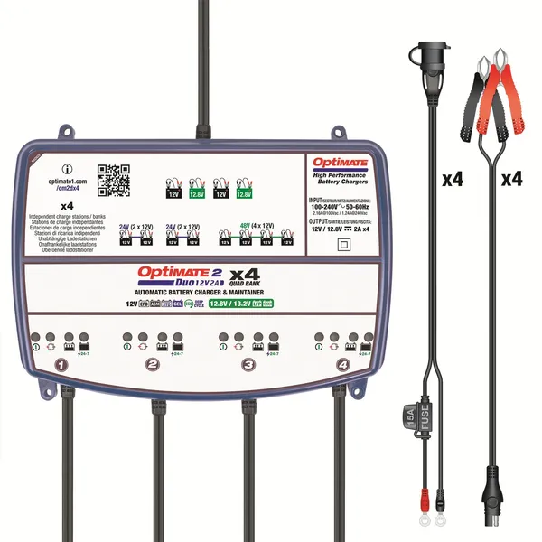 TECMATE Optimate 2 Duo 4-Banks - vue 3