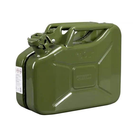 Bidon essence Pressol type US 10L vert métal homologué TÜV