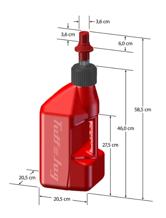 Bidon TUFF JUG VS Rippercap 10L rouge - vue 2
