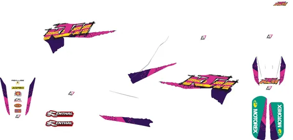 Kit plastique Graphic KT Retro KTM BLACKBIRD RACING - vue 2