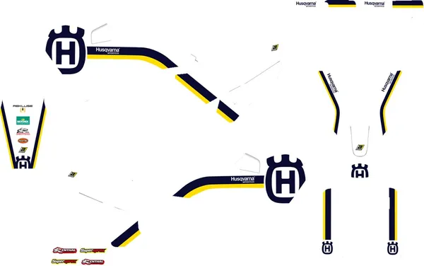 Kit déco Graphic KT rétro Husky BLACKBIRD RACING - vue 2