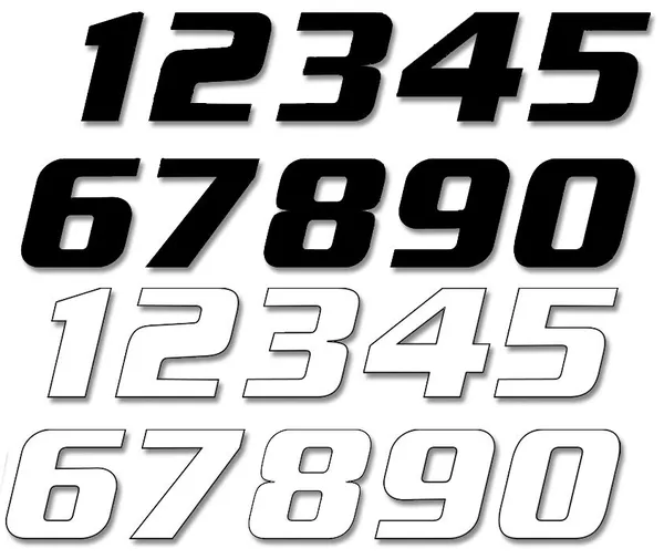 Autocollant Numéro 5 16x20cm Blanc Blackbird Racing - vue 3