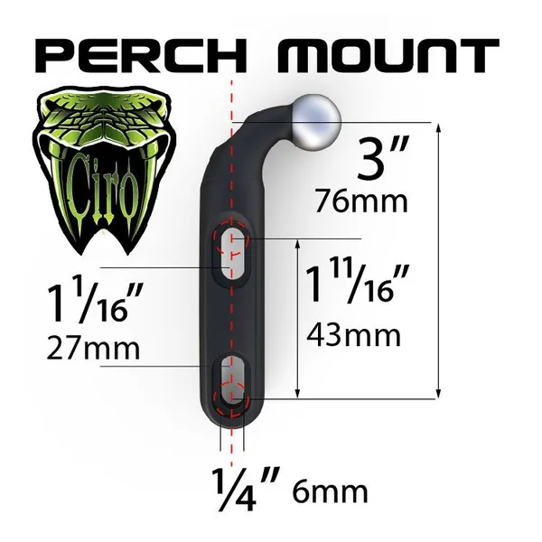 Ciro Mount Perch Chrome - vue 3