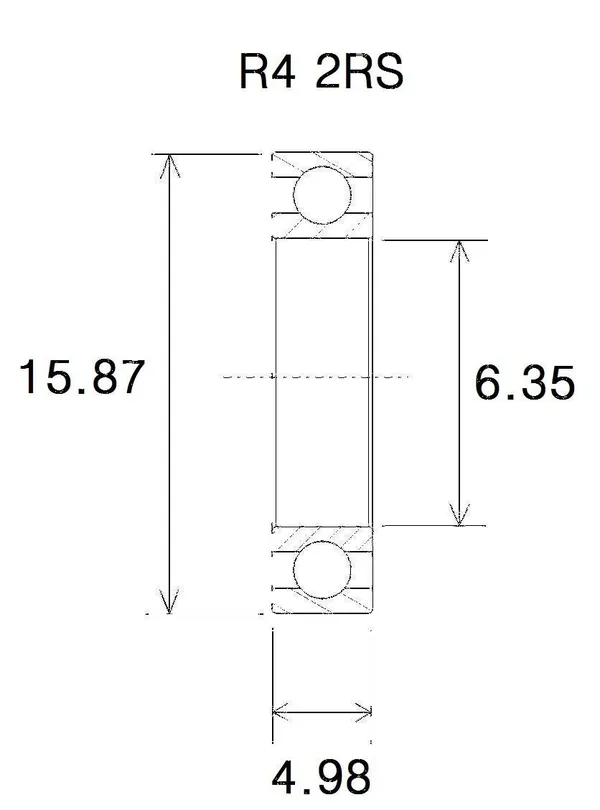 Roulement Black Bearing B5 qualité premium 6,35x15,875-4,98 mm (699-2RS) - vue 2