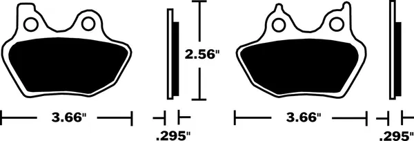 Plaquettes de frein en métal fritté DP BRAKES pour Harley/Buell - vue 3