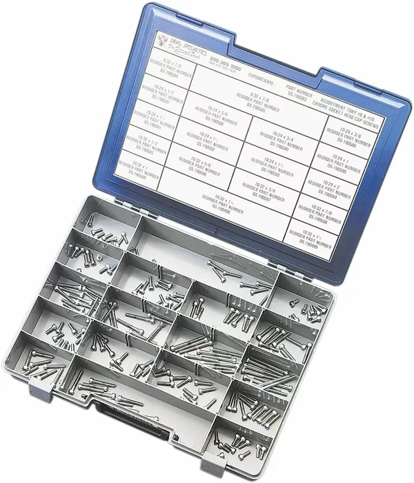 Kit de boulons à tête creuse filetage fin/gros filetage n°8 et n°10 Drag Specialties - vue 2