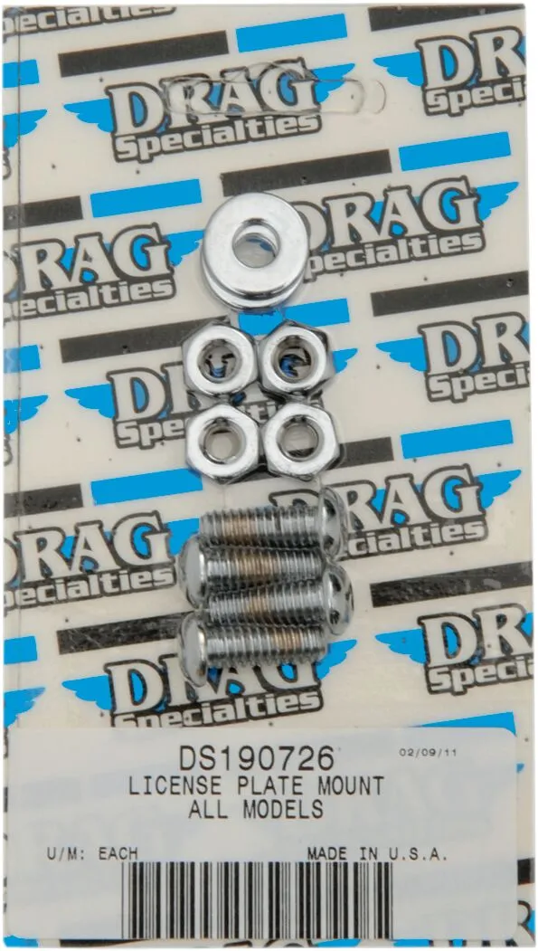 Jeu de vis de support pour plaque d'immatriculation Drag Specialties