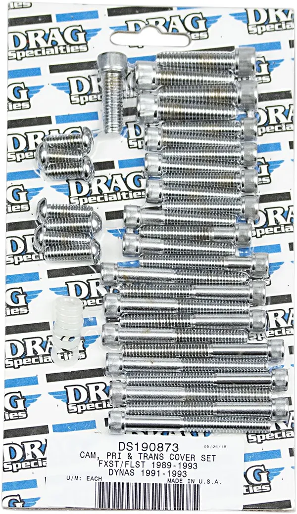 Kit de vis pour couvercle arbre à cames/primaires/transmission Drag Specialties - vue 2