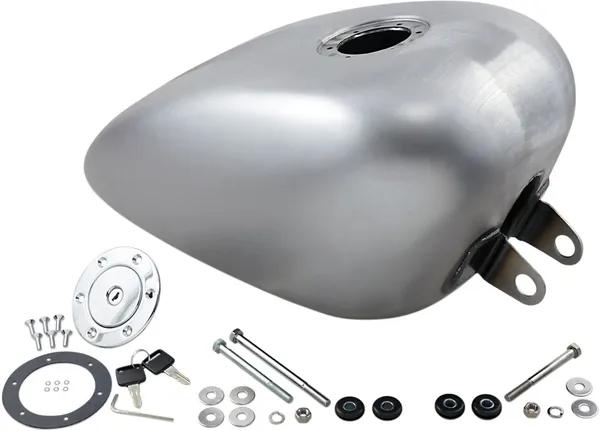 Réservoir de carburant avec bouchon chromé style Aéro Drag Specialties - vue 4