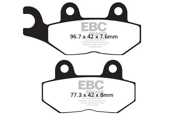 Plaquettes de frein organiques EBC FA - vue 2