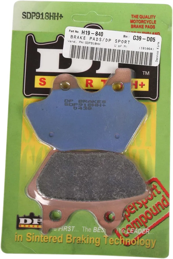 Plaquettes de frein en métal fritté DP BRAKES pour Harley/Buell - vue 2