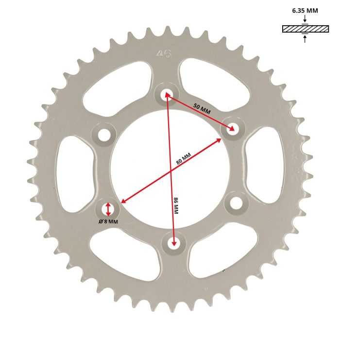Couronne 46T RR2000 Spike - vue 2