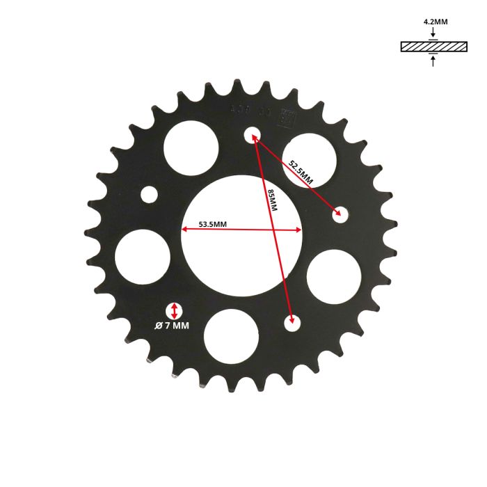 Couronne Esjot 33t 3/16 kreidler 20-0439-33 - vue 3
