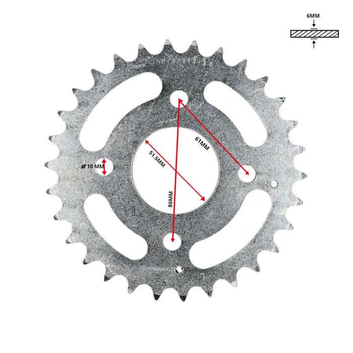 Couronne Esjot 520 30T Kymco MXU 125/300