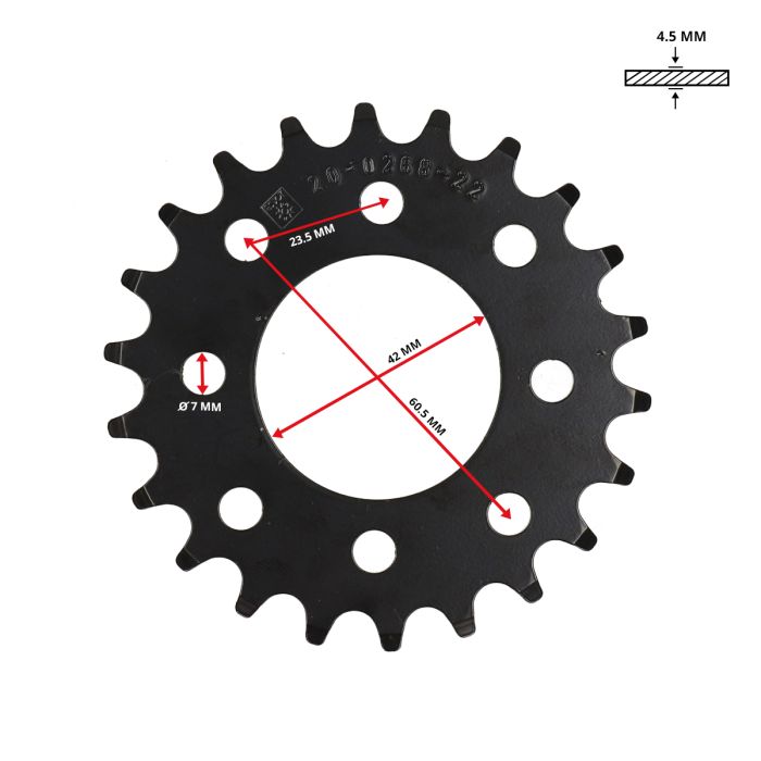 Couronne Esjot 22 dents Tomos - vue 4