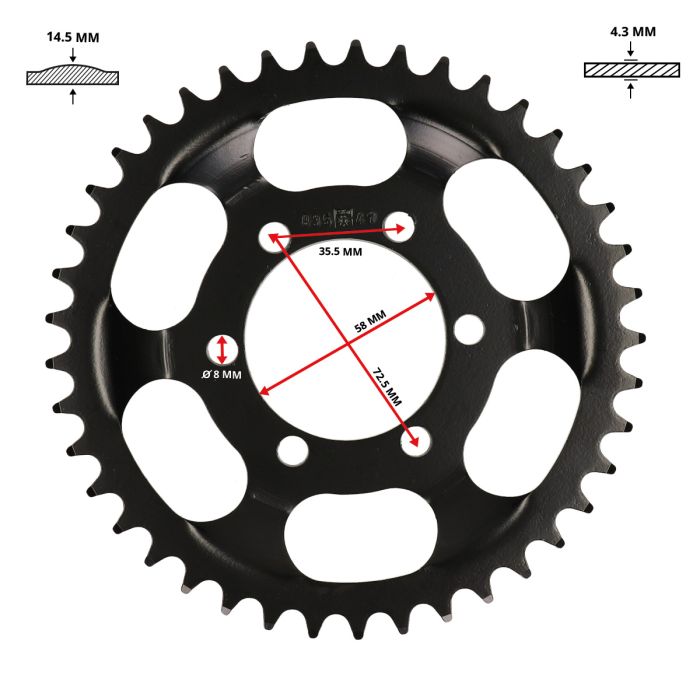 Couronne Esjot 41t 3/16 Zündapp
