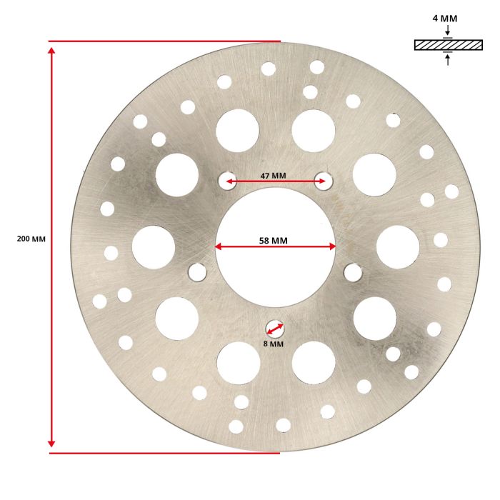 Disque de frein arrière 200 mm RS1 - vue 3