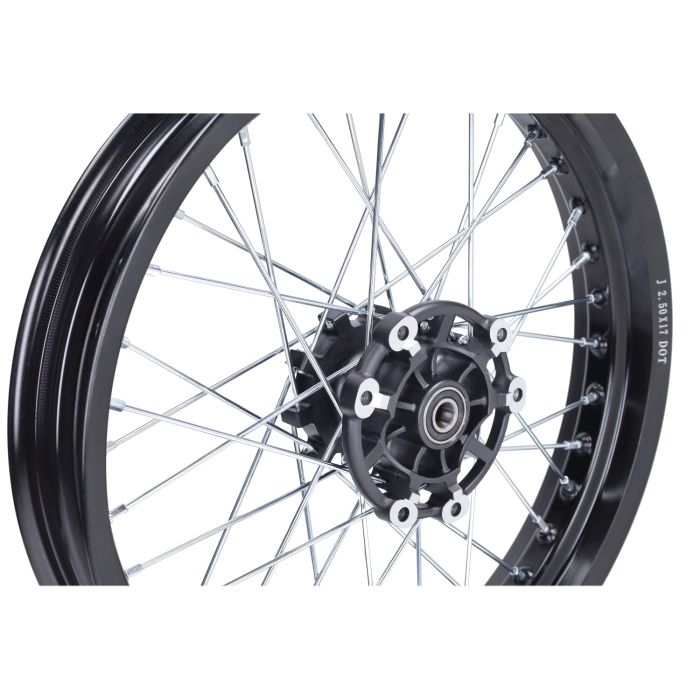 Roue avant complète à rayons 2.50x17 noir SMX Rieju MRT - vue 4