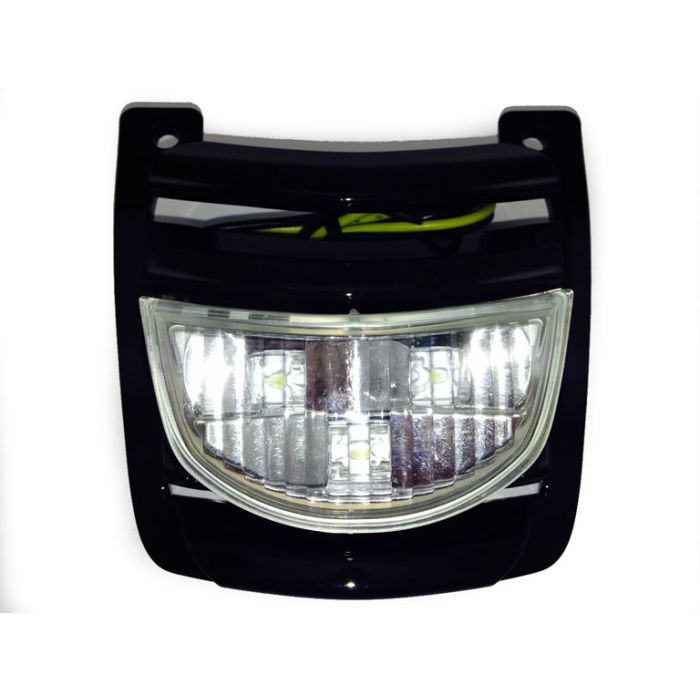 Grille avec lampe LED écran frontal noir brillant Vespa S
