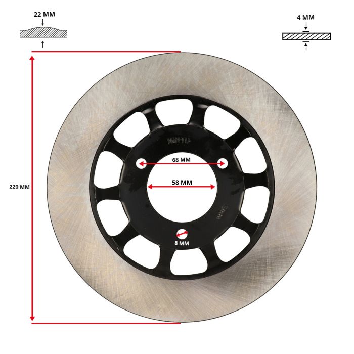 Disque de frein DMP Honda MB MB8 MBX - vue 2