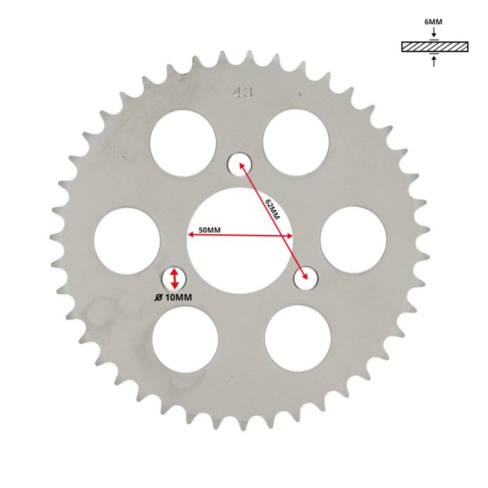 Couronne DMP NS-1 43 dents NSR - vue 3