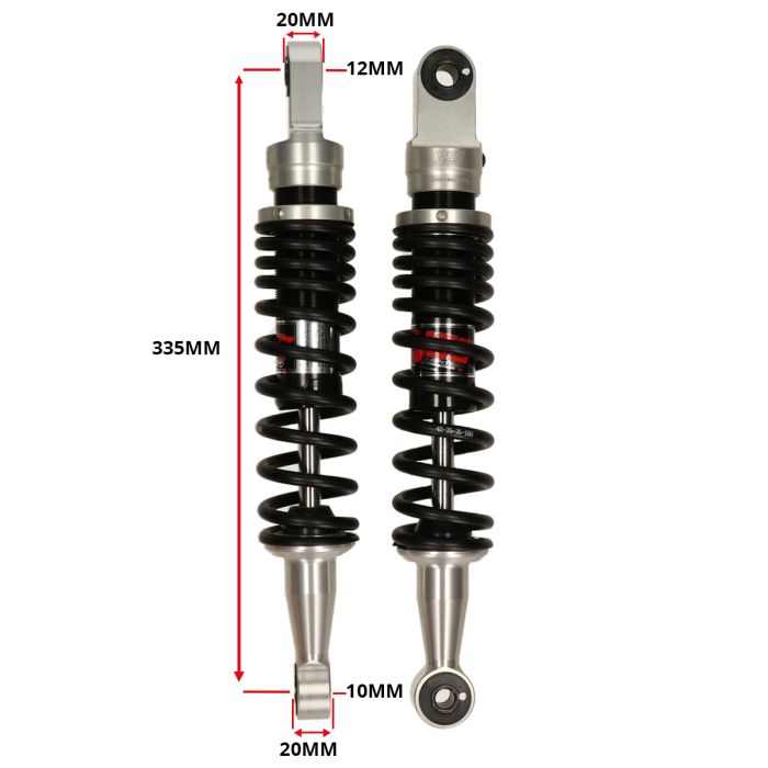 Jeu d'amortisseurs YSS Eco-Line Honda 335mm noir MB MT RE302-335T-23-88 - vue 4